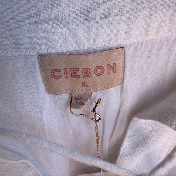 NWT Ciebon Eliza Embroidered A-Line Cotton Midi Dress in White Sz XL - Picture 11 of 16